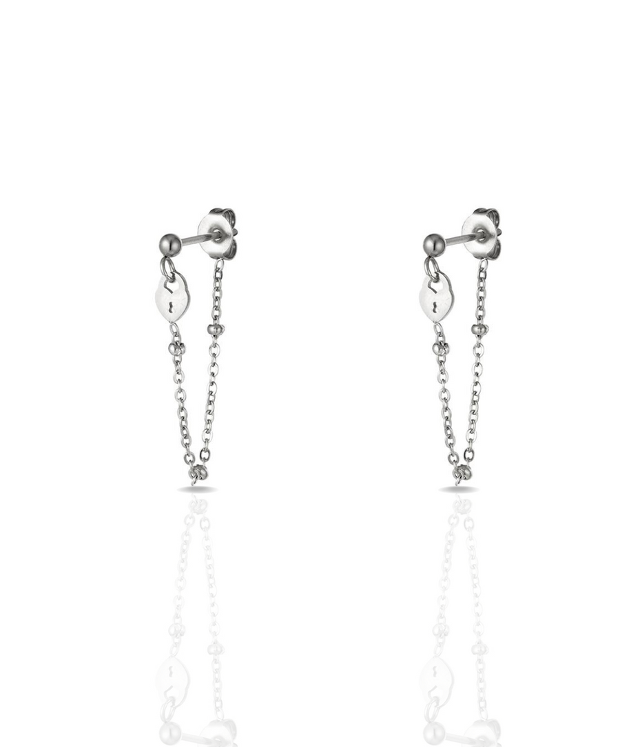 Locked in Love Earrings | Key and Lock Design