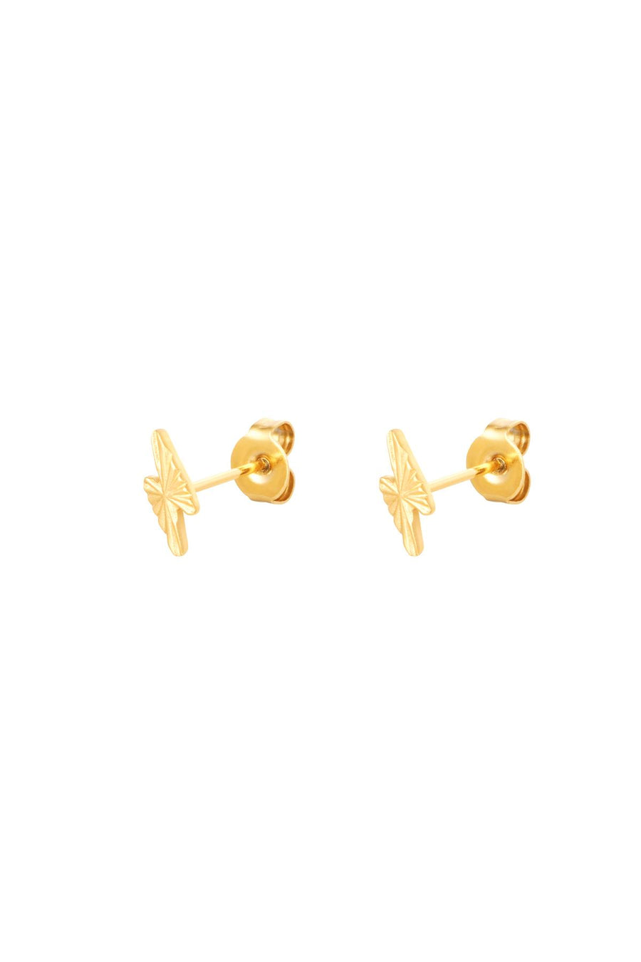 Strike of Hope Earrings | Gold Stainless Steel