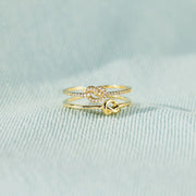 925 Sterling Silver Double-Layered Knot Ring – A Symbol of Unbreakable Love and Connection