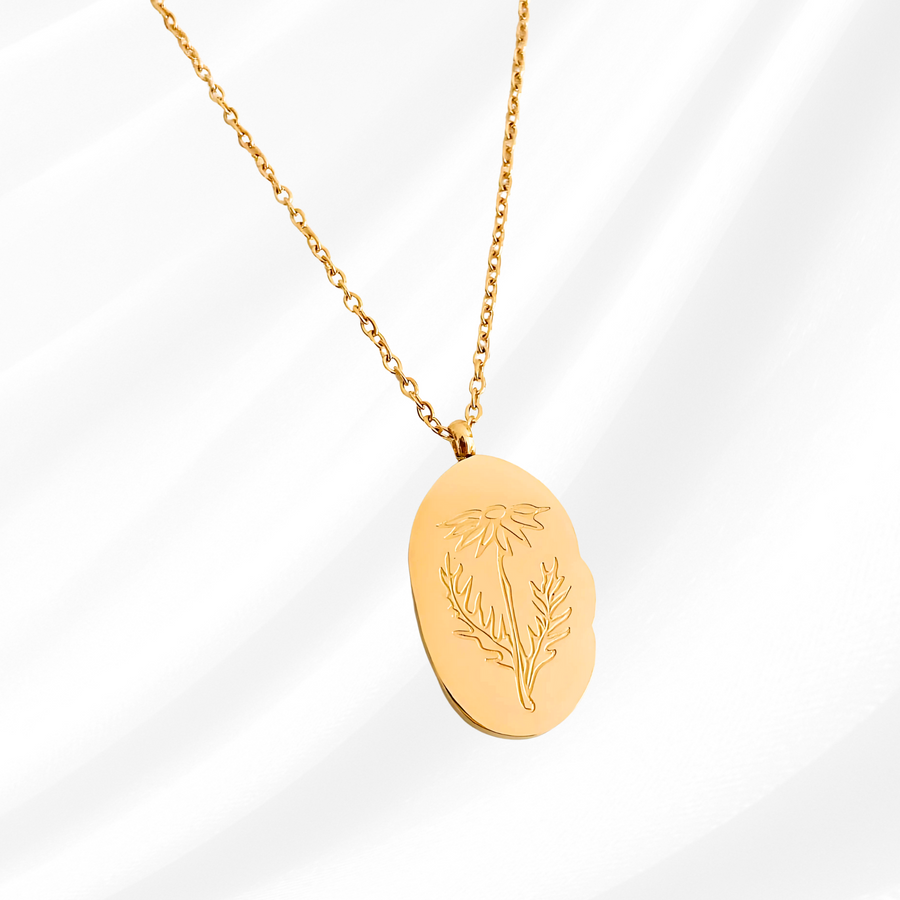 ✨ Blooming Birth Month Pendant Necklace - Gold Plated ✨