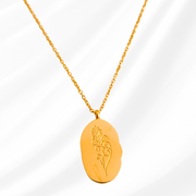 ✨ Blooming Birth Month Pendant Necklace - Gold Plated ✨