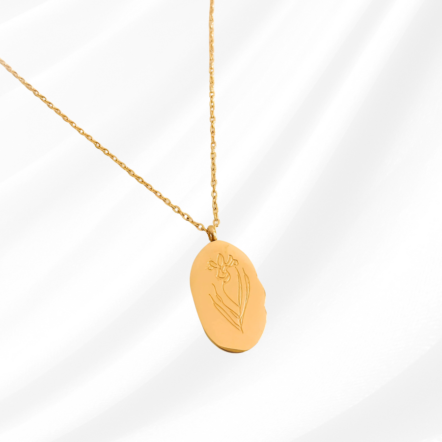 ✨ Blooming Birth Month Pendant Necklace - Gold Plated ✨