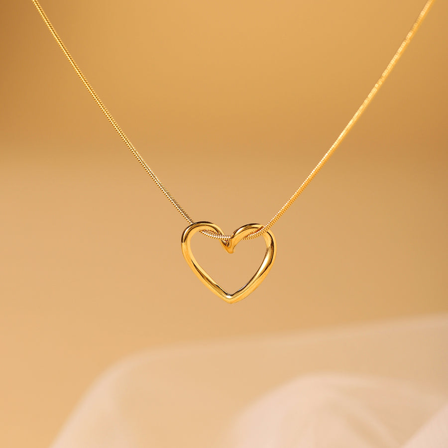 ✨ Open Heart Necklace - 18K Gold or Silver Plated ✨