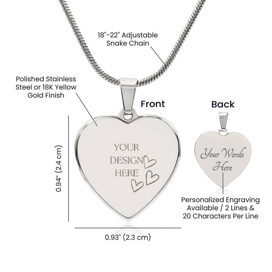 Engraved Heart Necklace – A Timeless Gift of Love and Connection