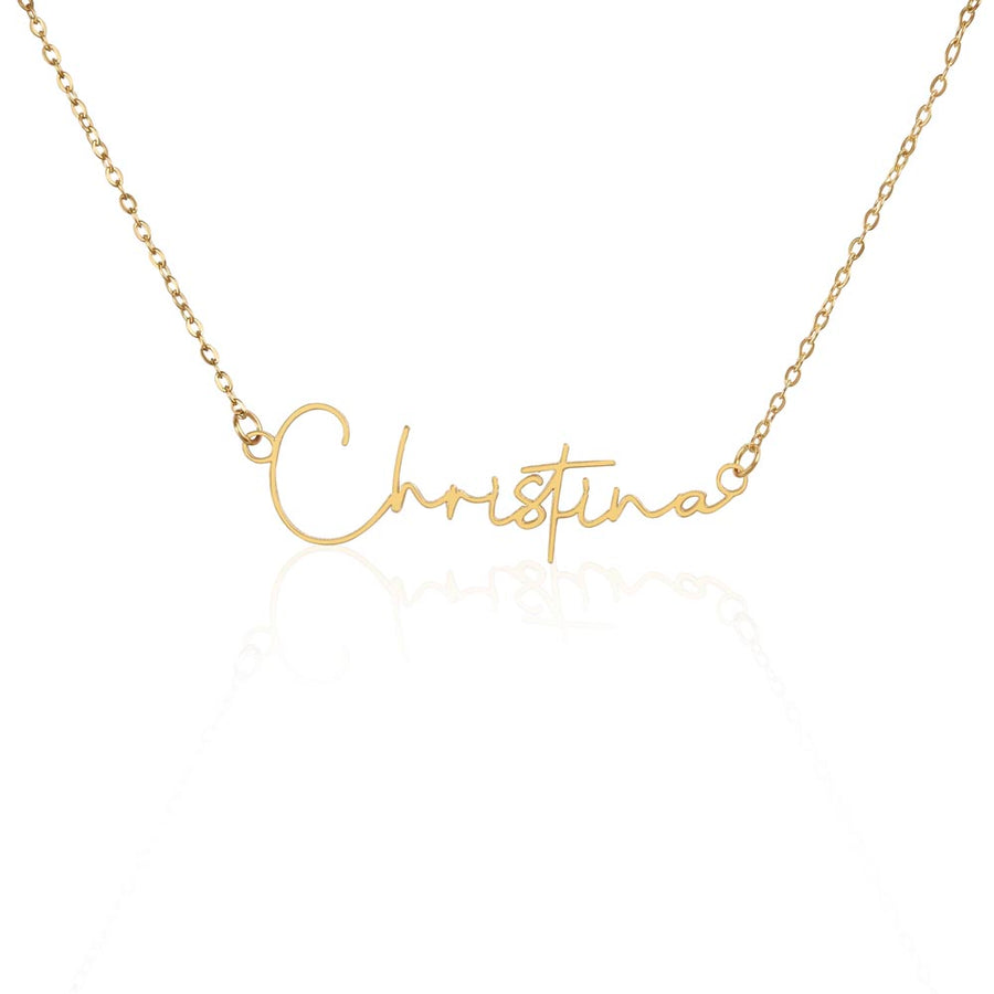 Signature Style Name Necklace – A Personalized Gift of Love and Remembrance