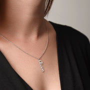 Personalized Vertical Name Necklace – A Heartfelt Keepsake for Love, Loss, and Remembrance