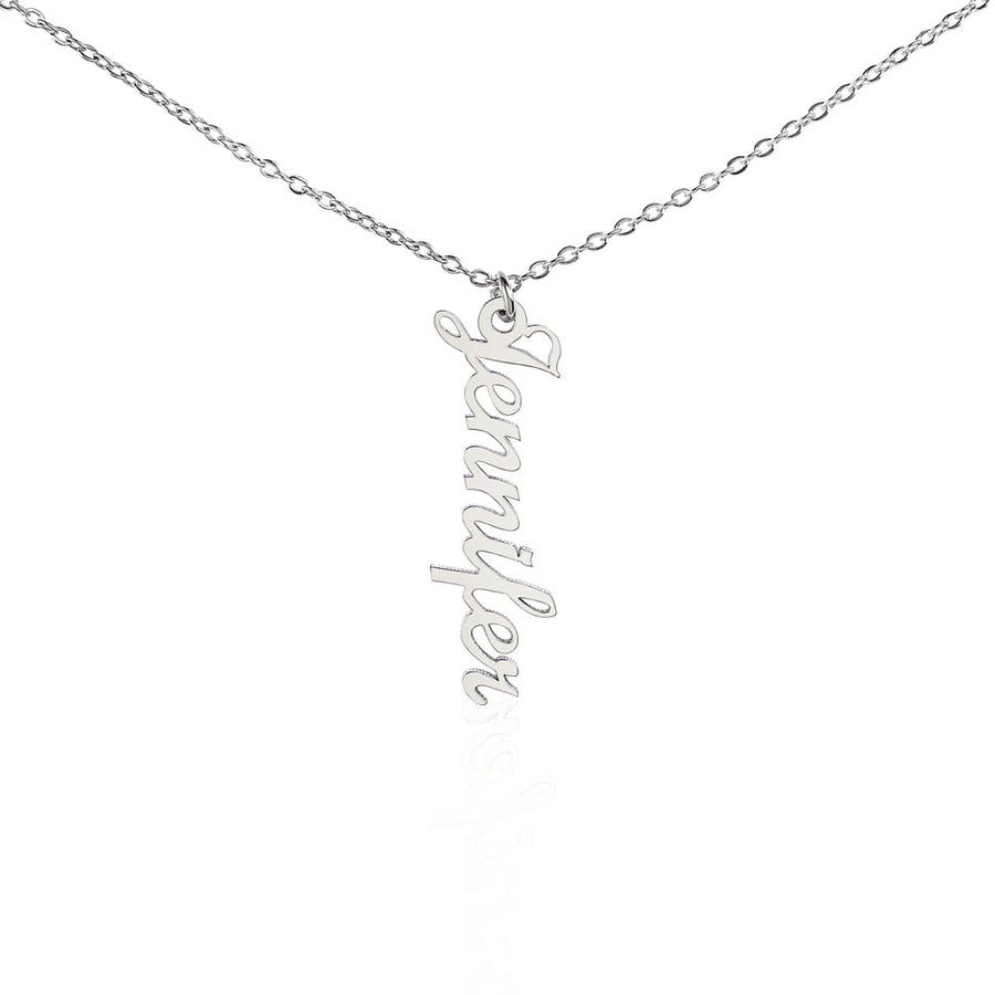 Personalized Vertical Name Necklace – A Heartfelt Keepsake for Love, Loss, and Remembrance