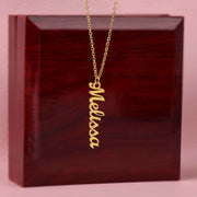 Personalized Vertical Name Necklace – A Heartfelt Keepsake for Love, Loss, and Remembrance