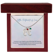 Engraved Baby Feet Necklace with Birthstone – A Cherished Keepsake for Infant Loss & Remembrance