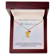 Engraved Baby Feet Necklace with Birthstone – A Cherished Keepsake for Infant Loss & Remembrance