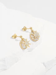 Celestial Star Drop Earrings – A Sparkling Tribute to Love and Remembrance