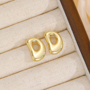 Gold-Plated Bubble Letter Stud Earrings – Playful, Personalized, and Stylish